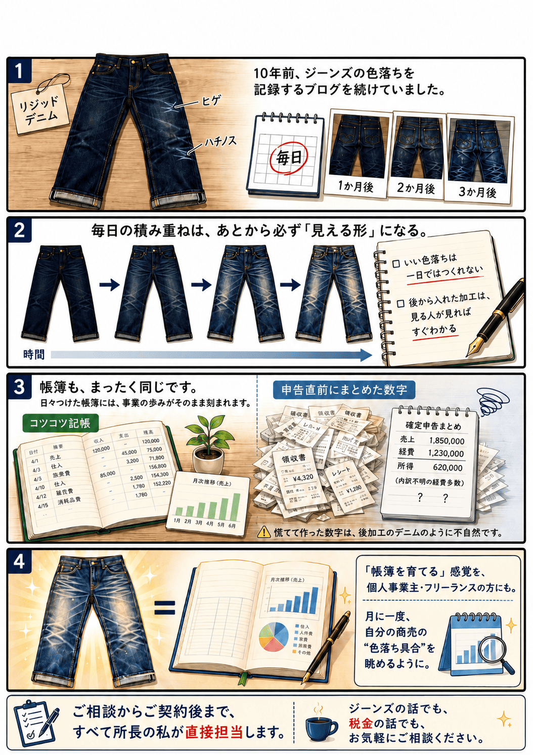 入間市の税理士が直接担当